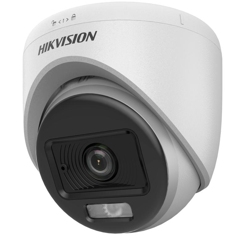 hikvision ds 2ce70df0t lpfs 2 mp smart hybrid light with colorvu indoor fixed turret camera