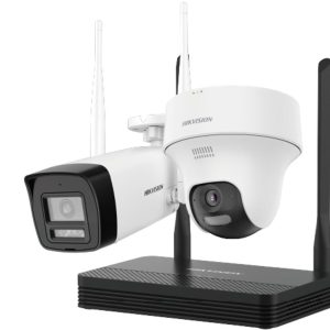 hikvision nks422w02h 2mp one bullet + one pt turret wifi nvs kit