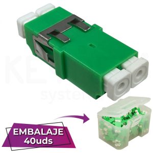 keynet ta la319 sd 3p bx adaptador fibra lc lc apc sm monomodo dx duplex verde