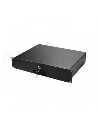keynet frdr 350 caixa metálica deslizante com chave 2u 350mm para armario rack 19" fundo 600mm