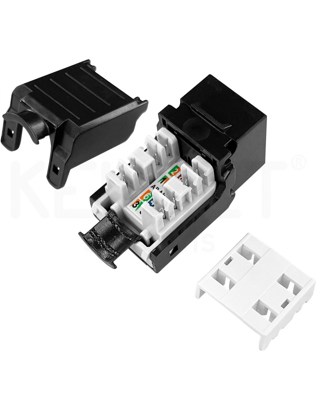 keynet tk 6u9 5lm keystone unitario cat6 utp 90º 50u" hq, montaje 110 tk5lm