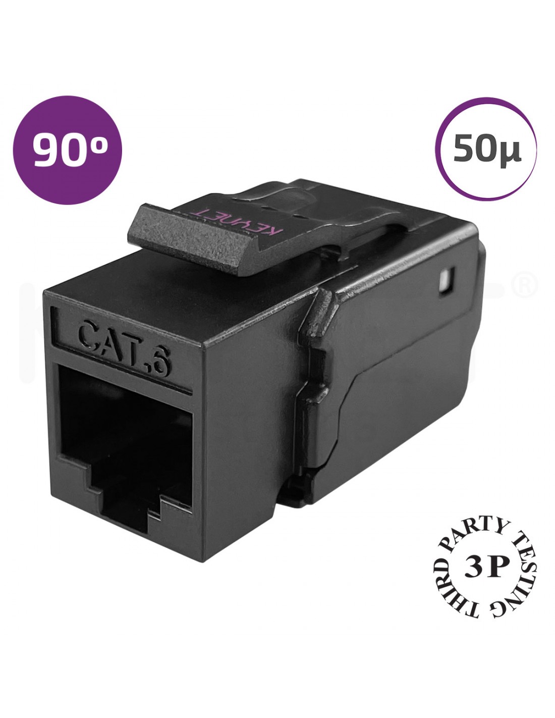 keynet tk 6u9 5lm keystone unitario cat6 utp 90º 50u" hq, montaje 110 tk5lm
