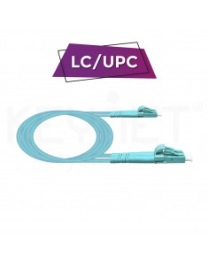 keynet tf ldlp37 a05 patch cord dx lc/upc lc/upc mm 50/125 om3 300 3mm lszh fr aqua 5mt