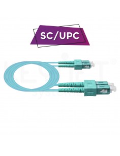 keynet tf ldsp37 a05 patch cord dx sc/pc sc/pc mm 50/125 om3 300 3mm lszh fr aqua 5mt