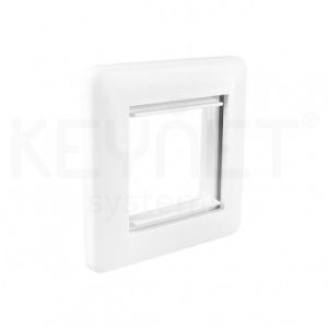keynet fme m1 moldura de acabamento espelho e placa individual embutir 1 tomada (45x45) sem caixa