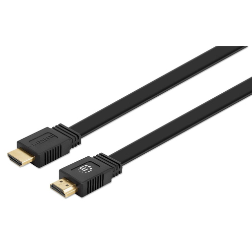 cabo hdmi 2mt (m/m) plano 4k@60hz preto manhattan