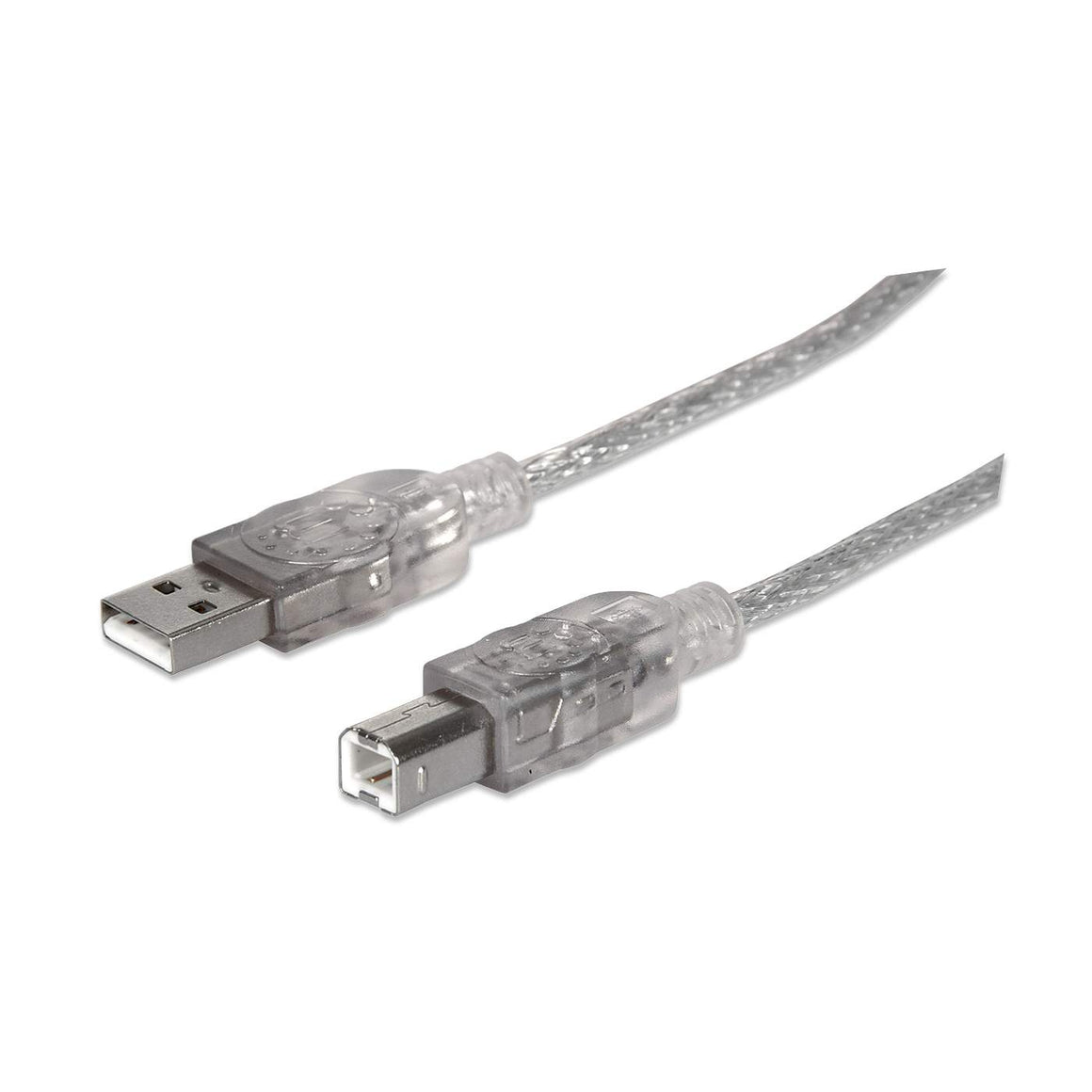 cabo usb a 5mt (m) to usb b (m) prata manhattan