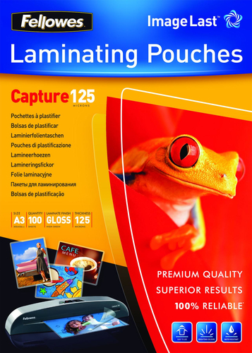 BOLSAS PLASTIFIC.FELLOWES 125MIC A3/100