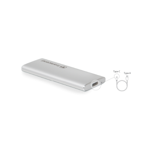 CAIXA EXTE.SSD M.2 2280/2260 TRANSC. SILVER