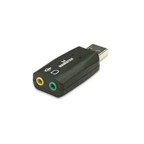ADAPT USB-A PARA 3.5MM HIGH SPEED, MANHATTAN PRETO