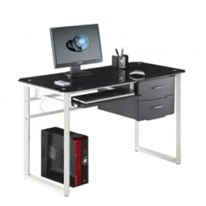 SECRETARIA PC METAL/VIDRO BLK 120X60X76