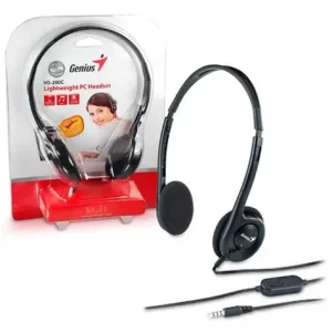 HS GENIUS HS-200C  C/ MIC P/PC 3.5MM PRETO