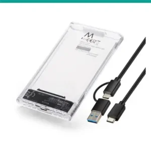 CAIXA EXT. EWENT 2.5" SATA USB-C 3.2 TRANSPARENTE
