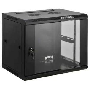 ARMARIO 09U 600X450 INT 19" AÇO PRETO