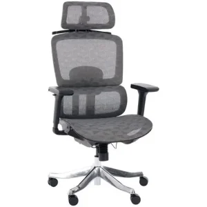 CADEIRA MESH EXECUTIVA 3 NIVEIS C/ AJUSTE LOMBAR CINZA