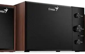 COLUNAS GENIUS SW-2.1 350 15W 220V MADEIRA