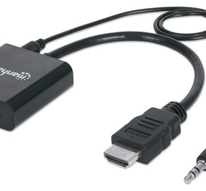 ADAPT HDMI (M) TO VGA (F) c/audio MANHATTAN