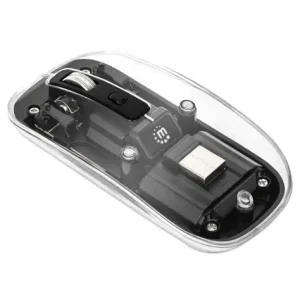 MOUSE MANHATTAN USB 1600 DPI LED TRANSPARENTE/PRETO