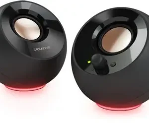 COLUNA CREATIVE 2.0 PEBBLE SE USB-C RGB PRETO