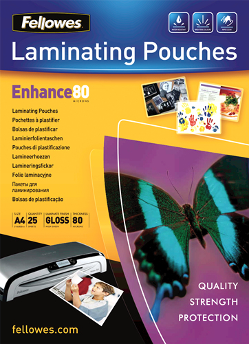 BOLSAS PLASTIFIC.FELLOWES 80MIC A4/25