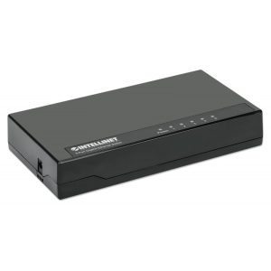 SWITCH 5 INTELLINET 10/100/1000 GIGABIT PLASTICO PRETO