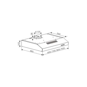 GD B-IN EXAUSTOR BERKLAYS 60CM HOOD SLIM PRETO
