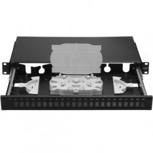 ODF 19″ telesc. 24 SC/LC, guias, V120º con 2band x 12 fus