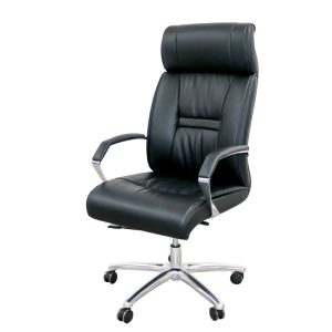CADEIRA PU HIGH EXECUTIVE 2 NIVEIS C/ REFORÇO LOMBAR PRETO
